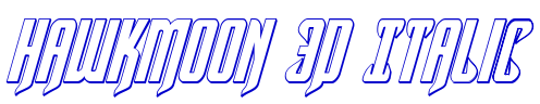 Hawkmoon 3D Italic fonte
